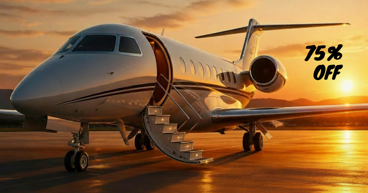Empty leg private jet flights offering up to 75% savings on luxury travel.